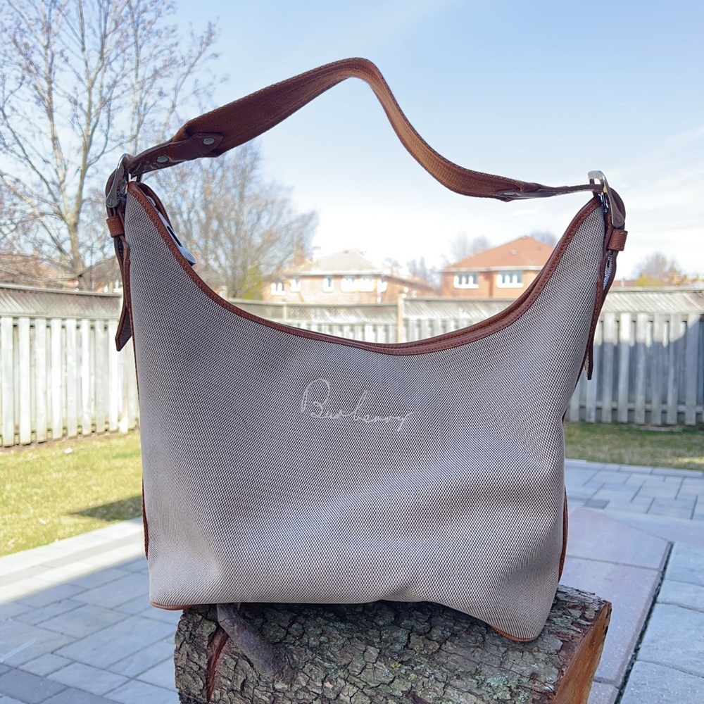 BURBERRY CANVAS SHOULDER BAG
